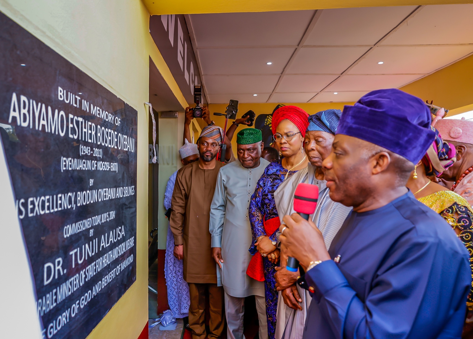 Health Minister commissions world-class maternity ward built by Gov Oyebanji and siblings