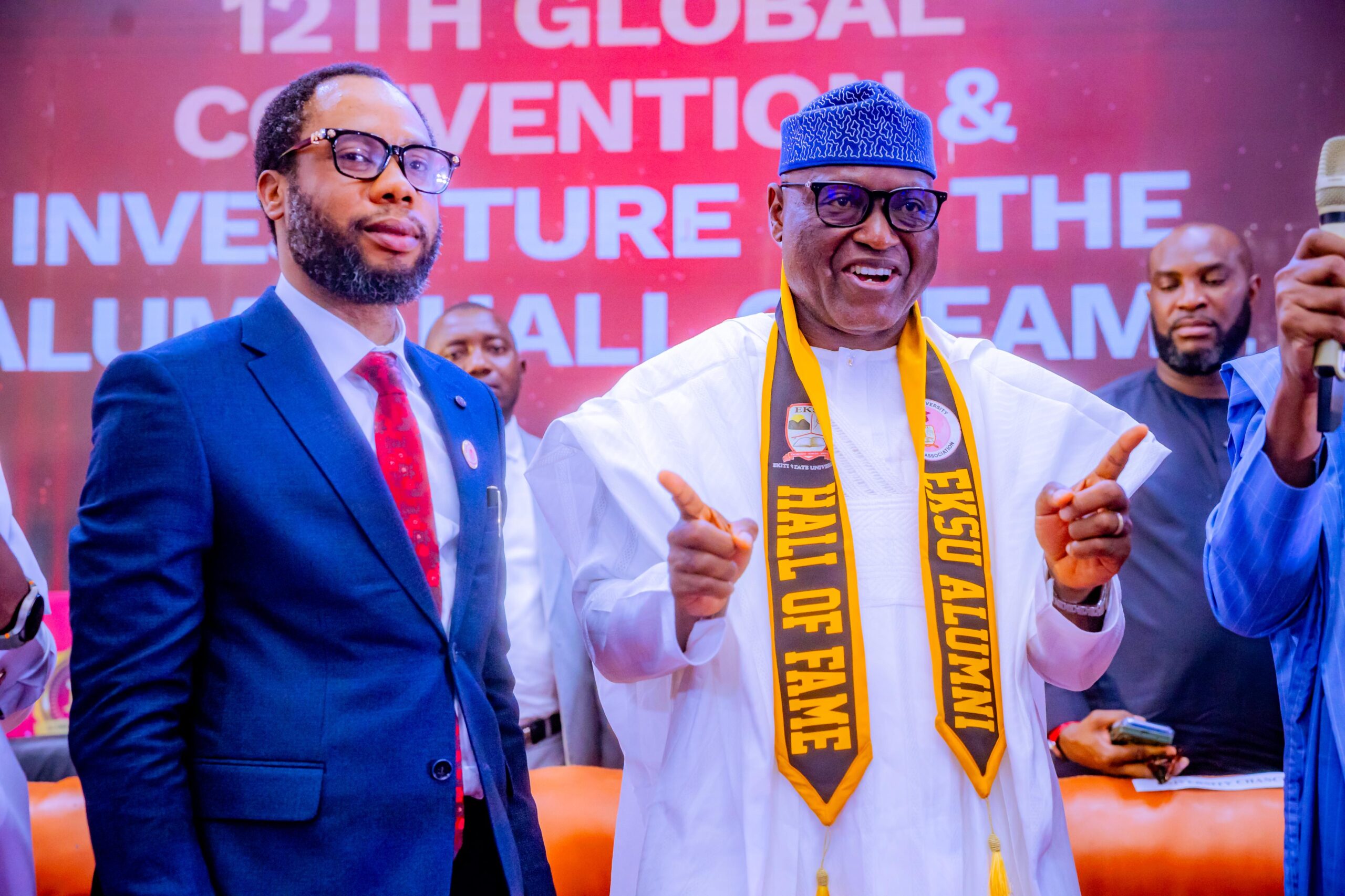 Hon. Ibrahim Olarenwaju hails Governor Oyebanji on historic EKSU Alumni Hall of Fame Investiture